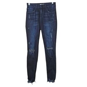 Anthropologie Dark Blue Straight Leg Jeans